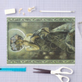 ヴィンテージアールヌーボーザムーンバイミュシャ 薄葉紙 (クラフト)