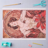 ヴィンテージアールヌーボーザルビーバイアルフォンスミュシャ 薄葉紙 (クラフト)