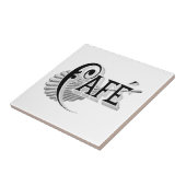 ヴィンテージアールヌーボーシフランスのックカフェコーヒータイル タイル (側面)