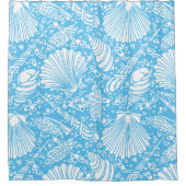 ヴィンテージアールヌーボーシーシェルズオンビーチ シャワーカーテン (正面)