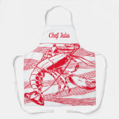 ヴィンテージアールヌーボーシーフードロブスター エプロン (正面)