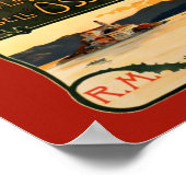 ヴィンテージアールヌーボースイストラベルツーリズム ポスター (角)