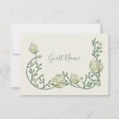 ヴィンテージアールヌーボースタイルゲストネーム座席表 招待状 (正面)