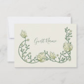 ヴィンテージアールヌーボースタイルゲストネーム座席表 招待状 (裏面)