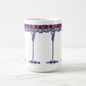 ヴィンテージアールヌーボースタイルバラブッシュフリーズ コーヒーマグカップ (中央)