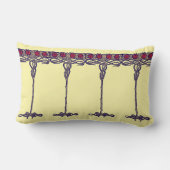 ヴィンテージアールヌーボースタイルバラブッシュフリーズ ランバークッション (裏面)