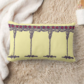 ヴィンテージアールヌーボースタイルバラブッシュフリーズ ランバークッション (ブランケット)