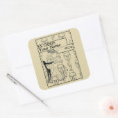 ヴィンテージアールヌーボースタイルexてんびんテンプレート スクエアシール (封筒)