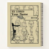 ヴィンテージアールヌーボースタイルexてんびんテンプレート ノートブック (裏面)