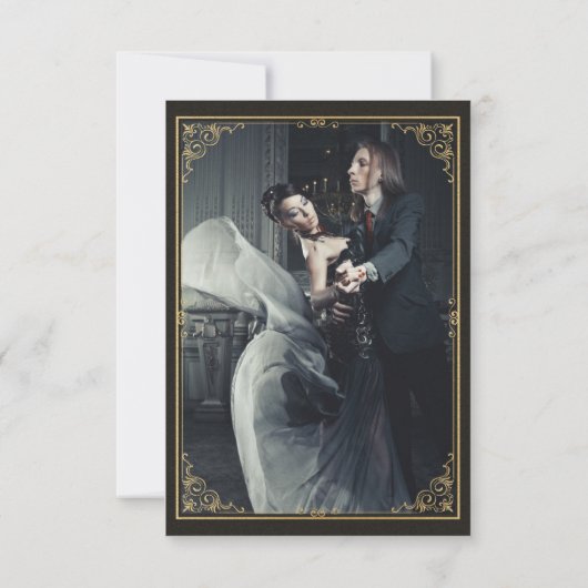 ヴィンテージアールヌーボーステンドグラス サンキューカード (裏面)