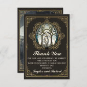 ヴィンテージアールヌーボーステンドグラス サンキューカード (正面/裏面)