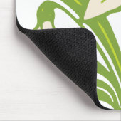 ヴィンテージアールヌーボースノードロップフローラ壁紙 マウスパッド (コーナー)