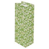 ヴィンテージアールヌーボースノードロップフローラ壁紙 ワインギフトバッグ (正面アングル)