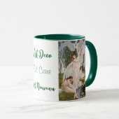 ヴィンテージアールヌーボースワンガールズ名パーソナライズされた マグカップ (正面右)