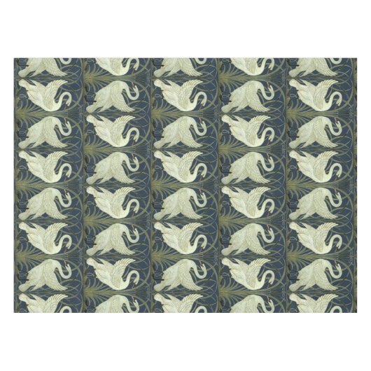 ヴィンテージアールヌーボースワンズバイウォルタークレーン テーブルクロス (正面(横))