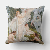 ヴィンテージアールヌーボースワン・メイデンズバイW.クレーン クッション (正面)