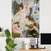 ヴィンテージアールヌーボースワン・メイデンズバイW.クレーン ポスター (ホームオフィス)