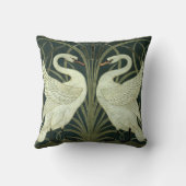 ヴィンテージアールヌーボースワン、ラッシュ、アイリスバイW.クレーン クッション (裏面)