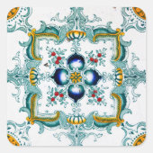 ヴィンテージアールヌーボータイル スクエアシール (正面)