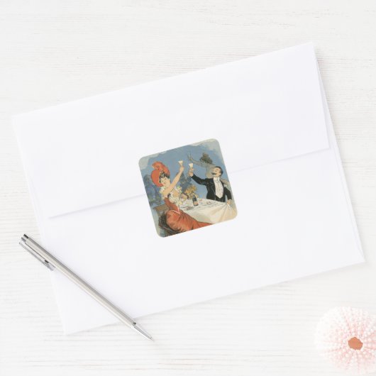 ヴィンテージアールヌーボータヴェルヌオリンピアレストラン スクエアシール (封筒)