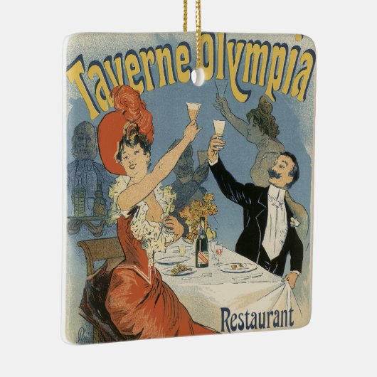 ヴィンテージアールヌーボータヴェルヌオリンピアレストラン セラミックオーナメント (右)