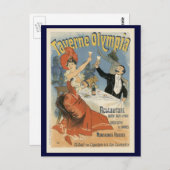 ヴィンテージアールヌーボータヴェルヌオリンピアレストラン ポストカード (正面/裏面)