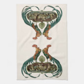 ヴィンテージアールヌーボーチキンアンドロスター キッチンタオル (縦)