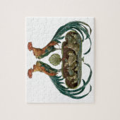 ヴィンテージアールヌーボーチキンアンドロスター ジグソーパズル (縦)