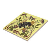 ヴィンテージアールヌーボーチキン&フラワーセラミックタイル タイル (側面)