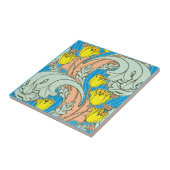 ヴィンテージアールヌーボーチューリップパターン タイル (側面)