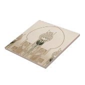 ヴィンテージアールヌーボーチューリップフリーズ タイル (側面)