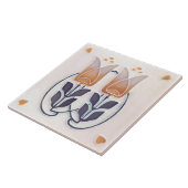 ヴィンテージアールヌーボーチューリップ&ハートギボンズ タイル (側面)