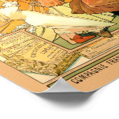 ヴィンテージアールヌーボーチョコレートアドバイアルフォンスミュシャ ポスター (角)