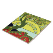 ヴィンテージアールヌーボーツリー&サンセットバイG.コンバズ タイル (側面)