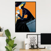 ヴィンテージアールヌーボーティー広告のポスタープリント ポスター (ホームオフィス)