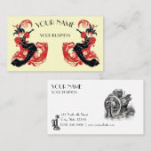 ヴィンテージアールヌーボーテンプレート 名刺 (正面/裏面)