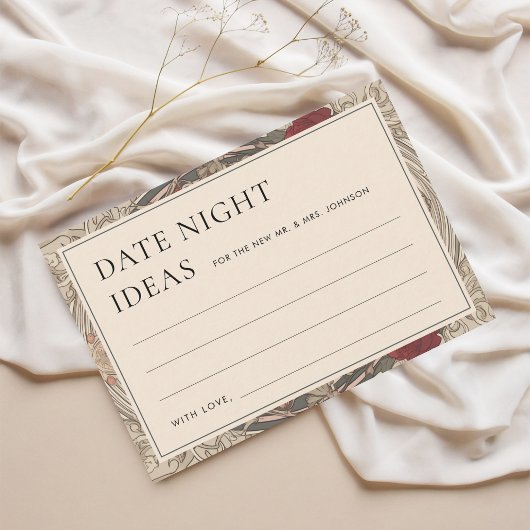 ヴィンテージアールヌーボーデイトナイトアイディアカード 出欠カード