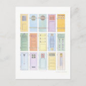 ヴィンテージアールヌーボードアイラストレーション ポストカード (正面)