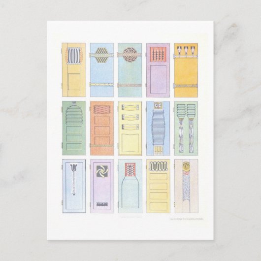 ヴィンテージアールヌーボードアイラストレーション ポストカード (正面)