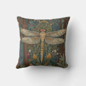 ヴィンテージアールヌーボードラゴンフライbohoシック アウトドアクッション (裏面)