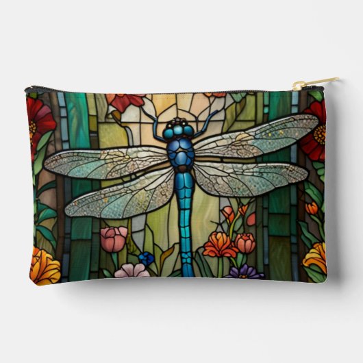 ヴィンテージアールヌーボードラゴンフライbohoシック アクセサリーポーチ (裏面)