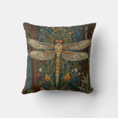 ヴィンテージアールヌーボードラゴンフライbohoシック クッション (裏面)