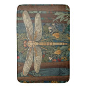 ヴィンテージアールヌーボードラゴンフライbohoシック バスマット (正面縦)