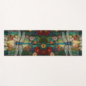 ヴィンテージアールヌーボードラゴンフライbohoシック ヨガマット (正面(横))