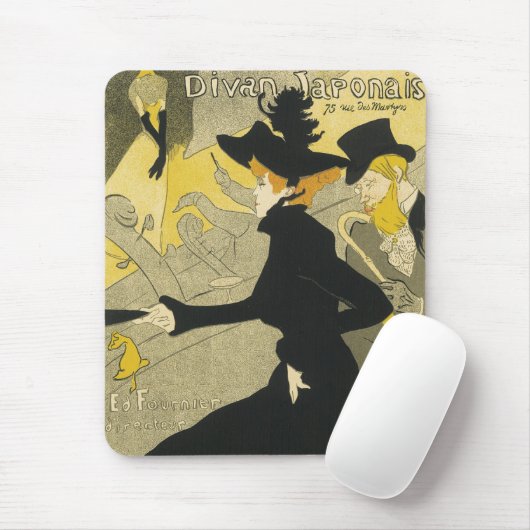 ヴィンテージアールヌーボーナイトクラブカフェディヴァン・ジャポネ マウスパッド (マウス)