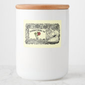 ヴィンテージアールヌーボーハーブティーテンプレート フードラベル (正面)