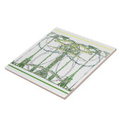 ヴィンテージアールヌーボーバイジェシー・マリオンキング タイル (側面)