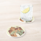 ヴィンテージアールヌーボーバイミュシャシャンパンパーティー コースター (側面)