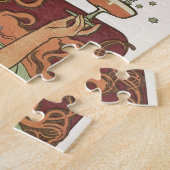 ヴィンテージアールヌーボーバイミュシャシャンパンパーティー ジグソーパズル (側面)