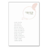 ヴィンテージアールヌーボーバタフライ赤面ピンク結婚ズ テーブルナンバー (正面)